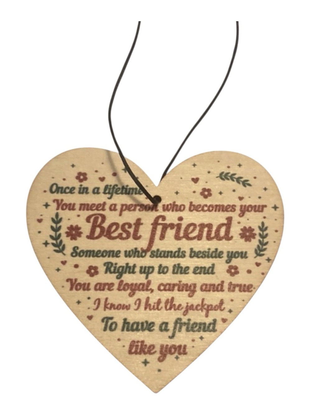 Best friend wooden ornament.